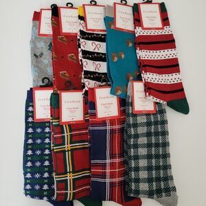Club Room Holiday, Christmas, Navidad, Winter, 9PK Crew Socks